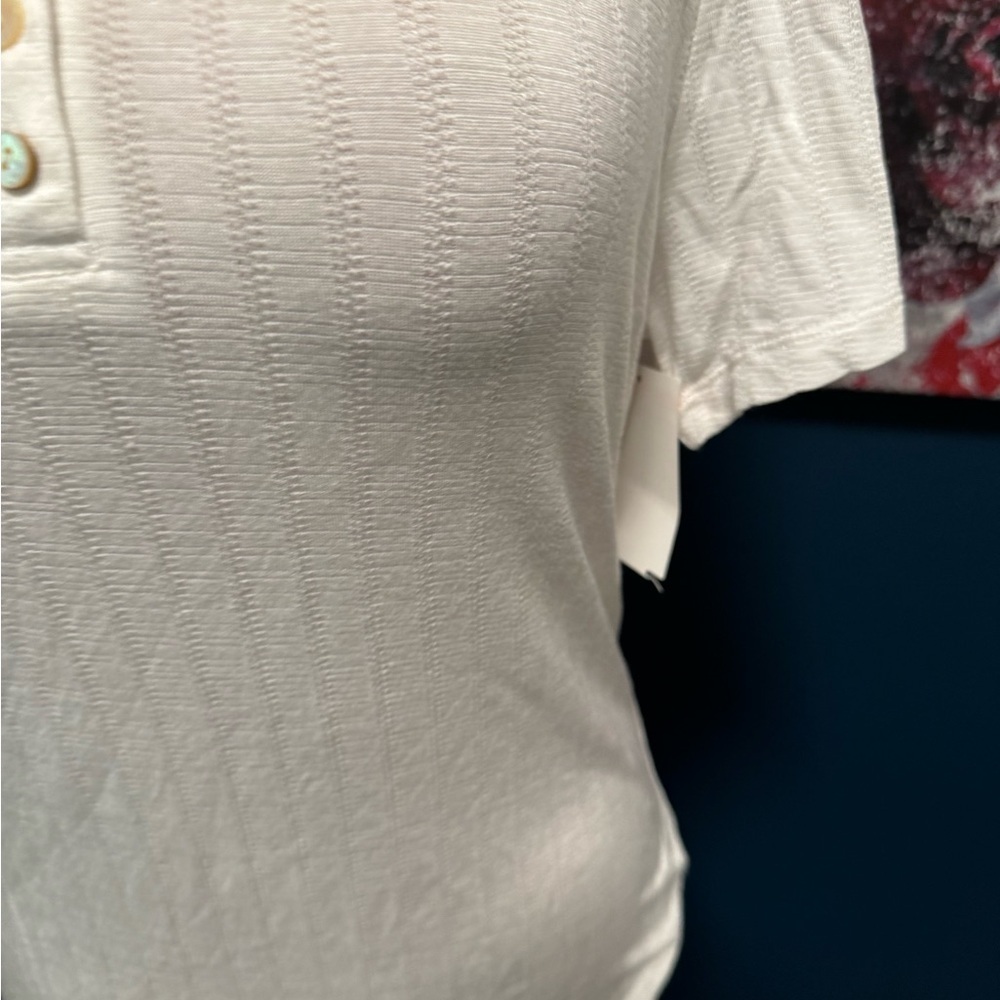 Three Dots Button-Front Women's Top M - Picture 4 of 6